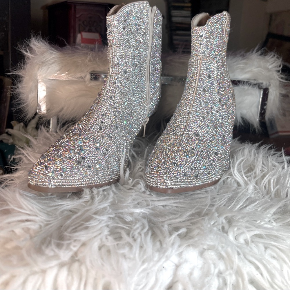 - SOLD - Sincerely Jules  Glittery Boot size 9.5
